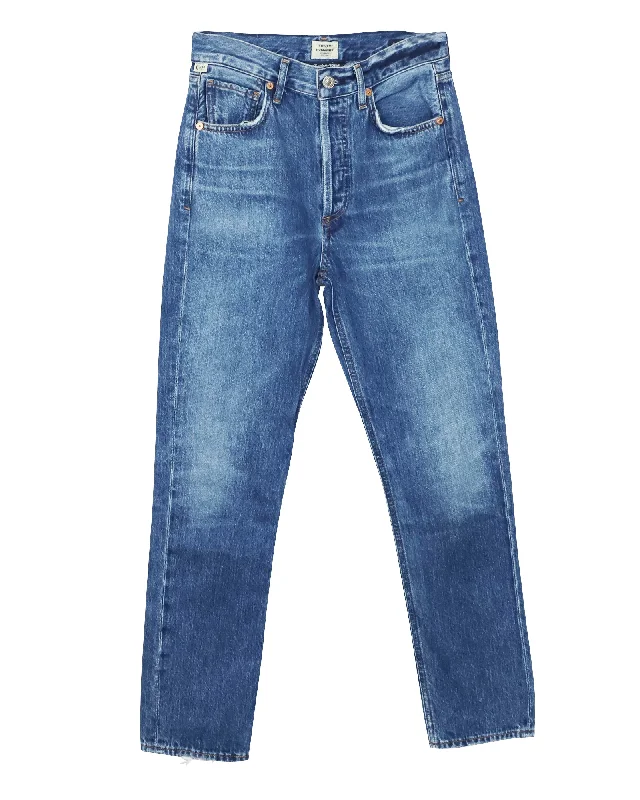 Women's Casual Attire Citizens Of Humanity Charlotte High Rise Straight in Blue Denim