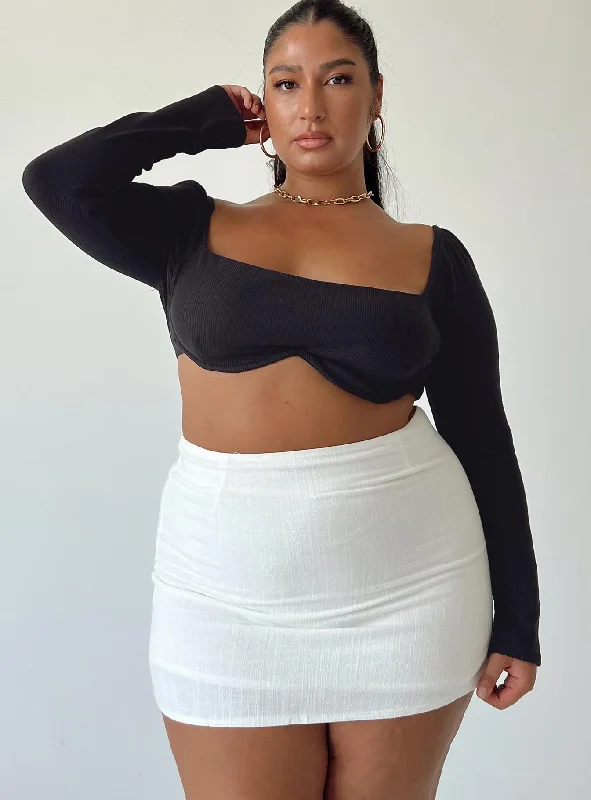 Exclusive Women's Fashion Collection Selby Mini Skirt White Curve