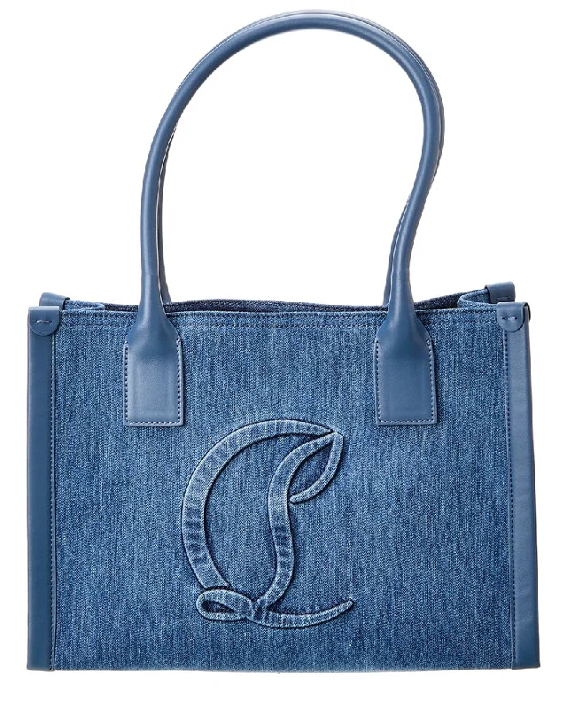 Trendy Athleisure Clothing For Women Christian Louboutin By My Side Small Denim & Leather Tote