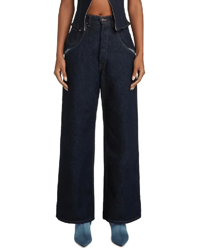 Classic Women's Clothing Styles EB Denim Outpost Midnight Wide Leg Jean