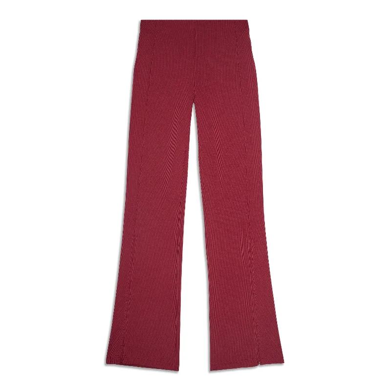 Clothes For Women Softstreme Ribbed Zip Flared Pant 32.5" - Resale